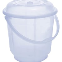 دلو شفاف متعدد الاستخدام قوي من البلاستيك 22 لتر