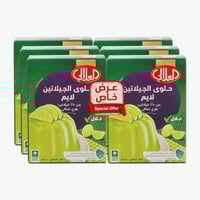 العلالي حلوى جيلاتين لايم 6*80جم