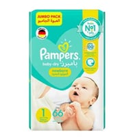 حفاضات بامبرز بيبي دراي حديثي الولادة 1- 66 حفاضة