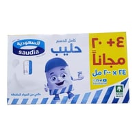 حليب السعوديه طويل الأجل كامل الدسم 200 مل × 24 قط...