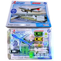 مجموعة ألعاب مطار فاخرة للأطفال مركبات وشخصيات ومل...