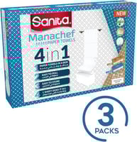 مجموعة من قطع 3 مناشف مطوبة من سانيتا غير معطر ، 8...