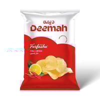البطاطس فرفشه رقائق حار و ليمون ديمة 75 جرام