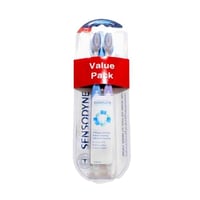 سنسوداين فرشاة أسنان ناعمة -قطعتين أزرق - بنفسجي