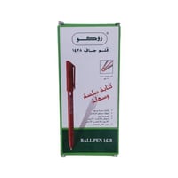 روكو قلم جاف 1 ملم 10 حبة احمر 1428