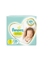 حفائض بامبرز العناية المميزة مقاس 1 المولود الجديد...