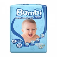 حفائض أطفال بامبي 10 حفاضات مقاس 3 وسط