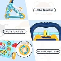 مشاية اطفال محمل مطاطي ناعم الانزلاق