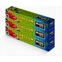 موج - رول تغليف لحفظ الطعام، مقاس 30م × 30سم، 3 لف...