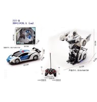 لعبة سيارة شرطة متحول ربوت بلاستيك بريموت كنترول ا...