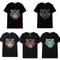 تيشيرتات كنزو لون اسود شعار تطريز وقطن درجة اولى