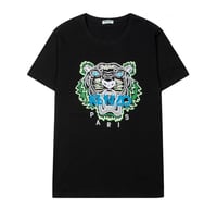 تيشيرتات كنزو لون اسود شعار تطريز وقطن درجة اولى