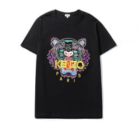 تيشيرتات كنزو لون اسود شعار تطريز وقطن درجة اولى