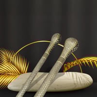 صولجان ملكي مطعم بالنحاس والعاج