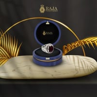 خاتم فضة بحجر الياقوت