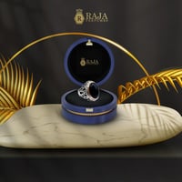 خاتم فضة 925بحجر اسود أوبال