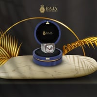 خاتم فضة 925 بحجر الموزونايت