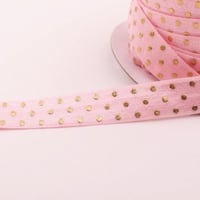 شريط باند شعر مطاطي - وردي/ذهبي