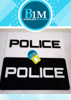 لوحة بوليسي حروف بارزة