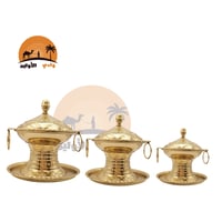 طقم تمريات استيل لون ذهبي مكون من 3 قطع