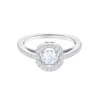 خاتم راقص فضي سوارفسكي