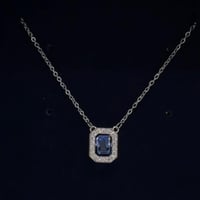 قلادة ميلينا ازرق سوارفسكي + هدية اقراط