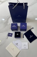 خاتم راقص فضي سوارفسكي