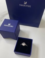 خاتم راقص فضي سوارفسكي