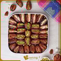 تمر مجدول بريميوم مشكل - عبوة معدنية مزخرفة