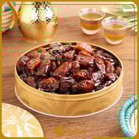 تمر شقراء مجروش بدون نوى - علبة معدنية