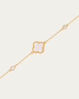 اسوارة عصرية مزدوجة بتفاصيل زركونية لامعة لون ذهبي