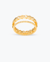 خاتم كابلز ذهبي للنساء تصميم أنيق بزركون مشرق