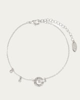 إسوارة خاتون نسائية ناعمة مرصعة بالزركون تصميم فضي