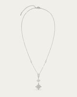 سلسال ماسي للنساء بتصميم الزهور النباتية مرصع بالز...