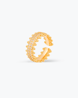 طقم ذهبي للنساء اسوارة وخاتم مرصع بالزركون