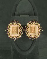 طقم مجوهرات ذهبية محلى بالزركون 4 قطع