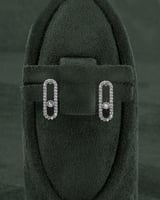 طقم شوكر نسائي سلسال وأقراط بلمعة الألماس تصميم فض...