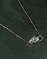 سلسال فضي ناعم زركون مع تعليقة الجاكور