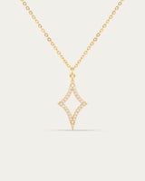 طقم النجمة الرباعية المفرغة تصميم ذهبي من خاتون®