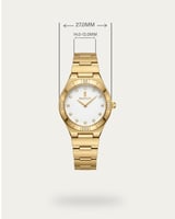 ساعة يد نسائية من خاتون تصميم ذهبي فاخر