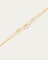 إسوارة نسائية ناعمة طبقتين تصميم ذهبي مع حلية CD و...