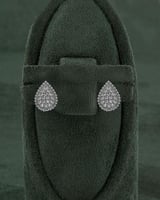 طقم شوكر سلسال مع حلق مزين بالزركون تصميم فضي