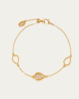 إسوارة قطرات الماء الذهبية تصميم ناعم ببريق الألما...