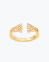 خاتم ناعم منقط بالزركون الماسي