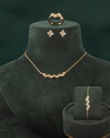 طقم زركون مع ساعة هدية راقية للنساء الانيقات