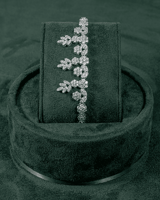 طقم زركون على شكل الورد الجوري بلمعة الألماس للمنا...