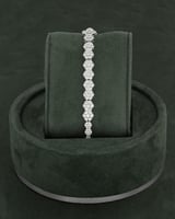 طقم اكسسوارات نسائية فضي من الزركون بدورين تصميم م...