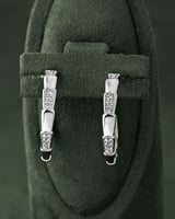 أقراط أذن كلاسيكية تصميم ناعم بلمعة الألماس