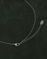 سلسال مع أقراط بزينة الزركون تصميم فضي