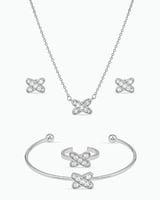 طقم مجوهرات اطفال مرصع بالزركون تصميم عالمي ماسي